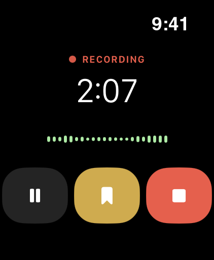 Minutehand recording on Apple Watch
